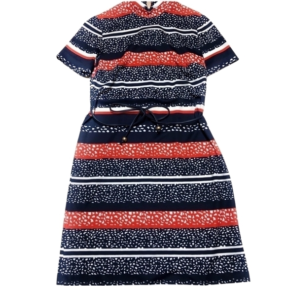 Honer Square ILGWU | Vintage Red White & Blue Sheath Dress (Size 16) - Picture 1 of 16